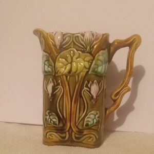 Antique French Majolica Pitcher by La Faïencerie d'Onnaing